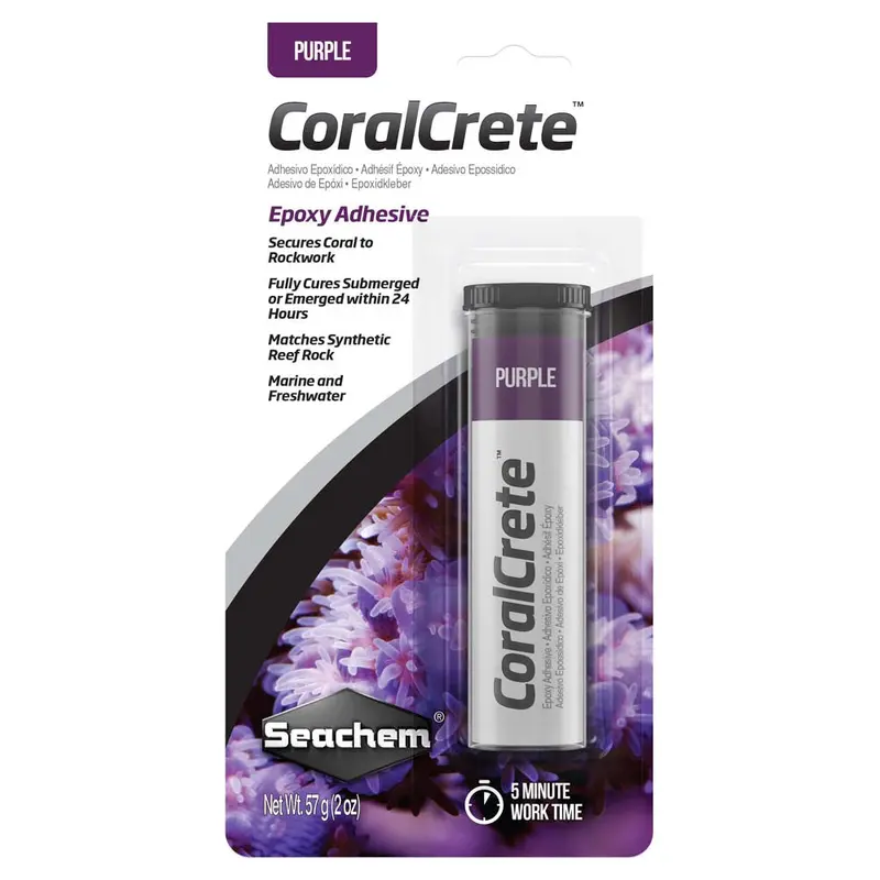 Seachem CoralCrete Epoxy Adhesive Purple 2 oz