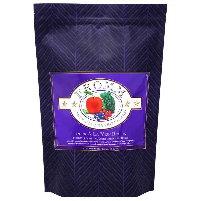 Fromm Four-Star Duck A La Veg Recipe Dog Food 4 lb