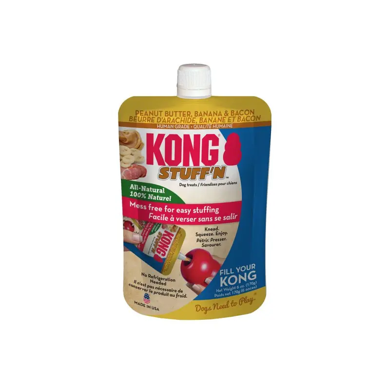 KONG Stuff'N Dog Treat Paste Pouch Peanut Butter, Bacon & Banana 6oz