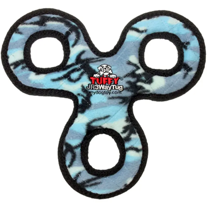Tuffy's 3 Way Tug Blue Camo Dog Toy