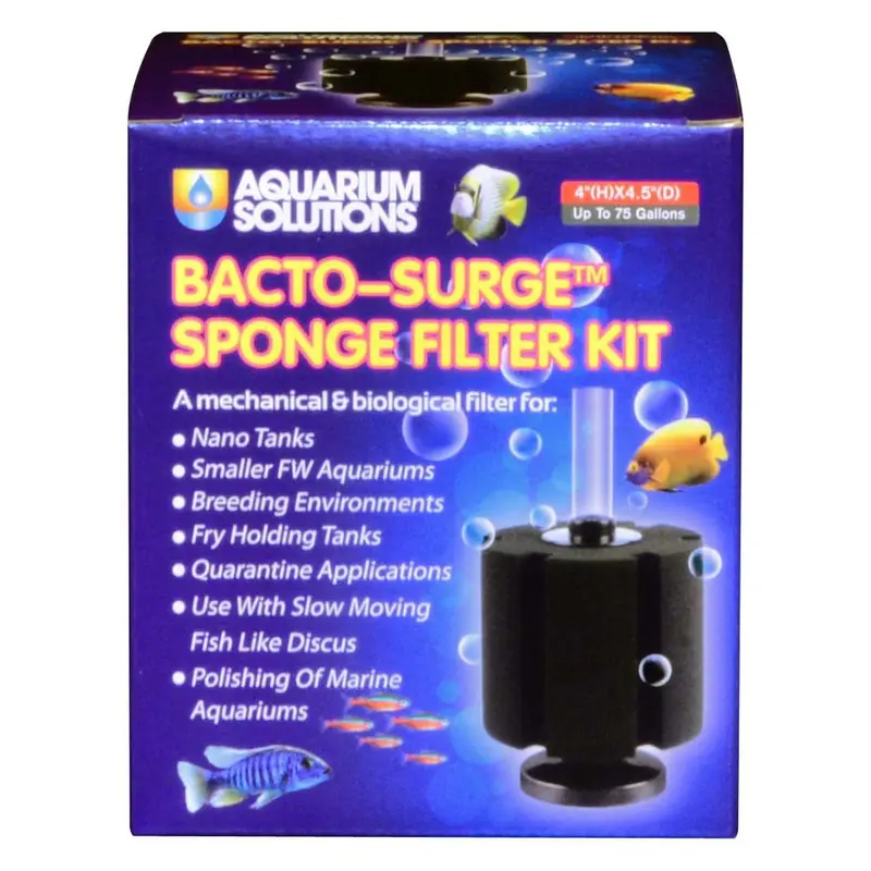 Aquarium Solutions Bacto-Surge Biological Action Sponge Filter Black LG