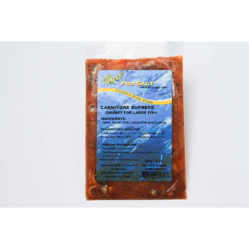 Pro Salt Carnivore Diet Frozen Fish Food 8 oz SD-5