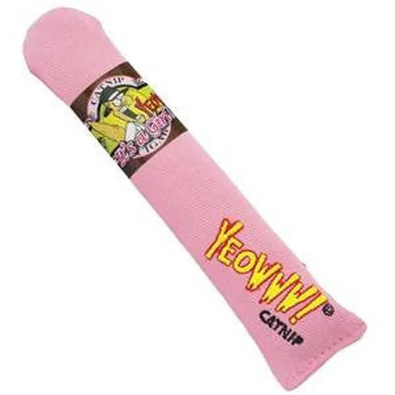 Yeoww Big Baby Cigars Catnip Cat Toy-pink Cigar-