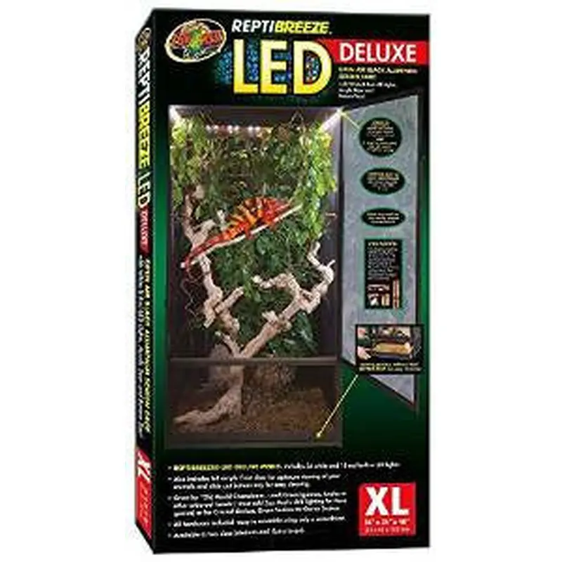 Zoo Med ReptiBreeze LED Deluxe Screen Cage (24"x24"x48") XL 