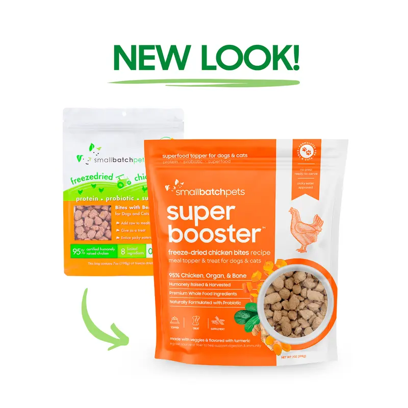 Small Batch Dog Cat Freeze-Dried Super Booster Chicken 7oz 