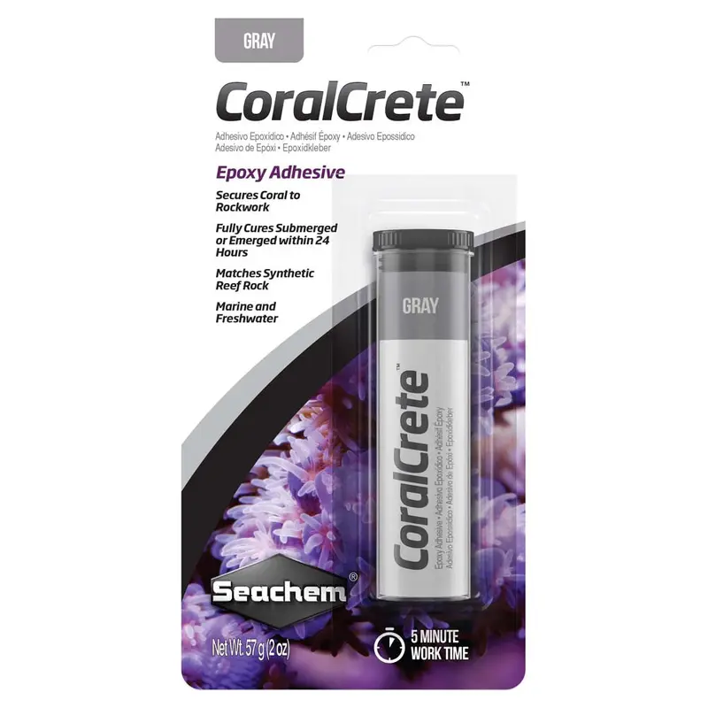 Seachem CoralCrete Epoxy Adhesive Grey 2 oz