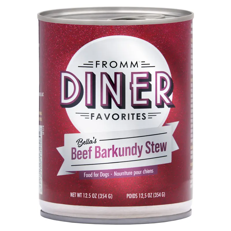 Fromm Diner Favorites Bella's Beef Barkundy Stew Canned Dog Food 12.5 oz