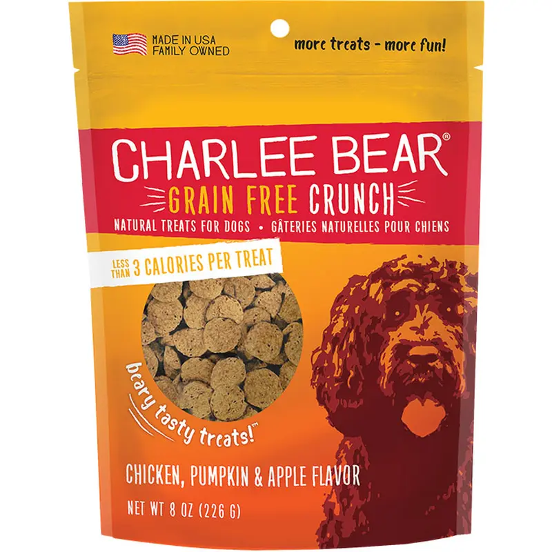 Charlee Bear Grain Free Bear Crunch Chicken Pumpkin Apple 8z 
