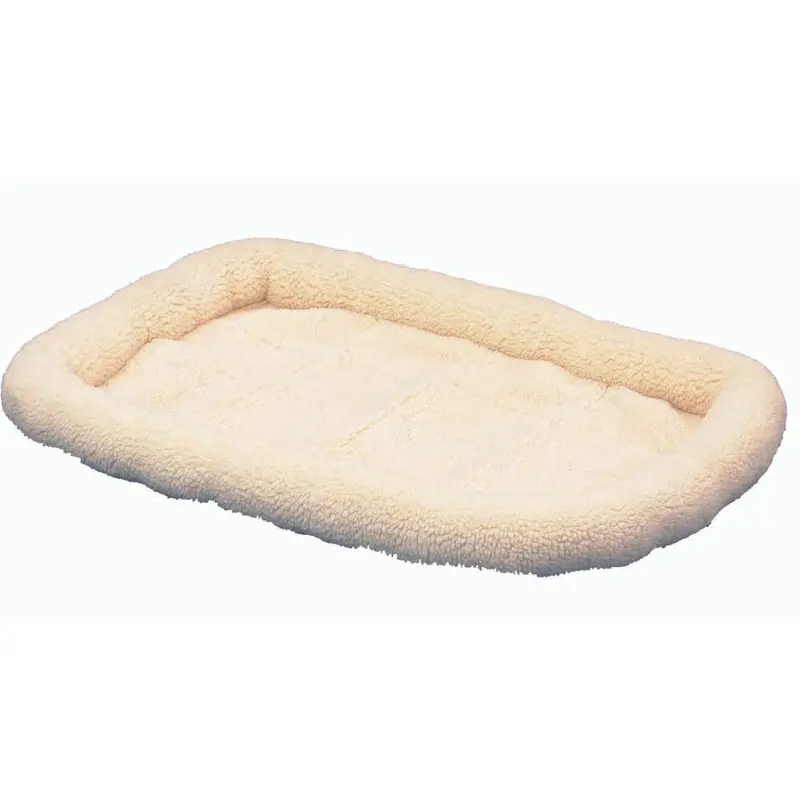 SnooZZy Sheepskin Bolster Kennel Dog Mat White MD