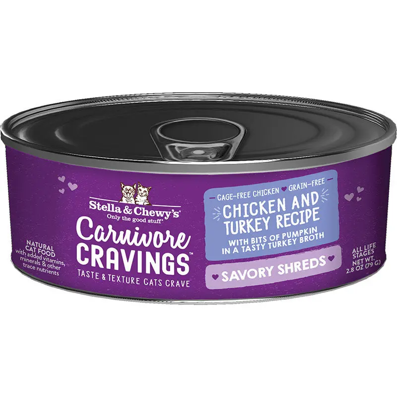 Stella & Chewy's Cat Carnivore Cravings Shred Chicken & Turkey 2.8oz