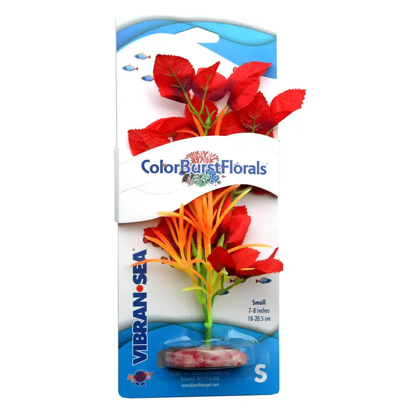 Blue Ribbon Colorburst Florals Willow Leaf Aquarium Plant Red SM
