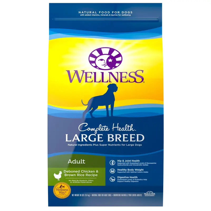 Wellness Large Breed Adult Dry Dog Food 30lb