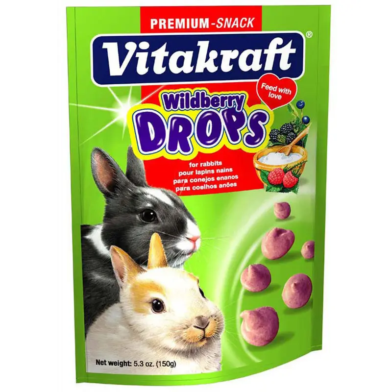 Vitakraft Drops w/Wild Berry Treat for Rabbits 5.3 oz