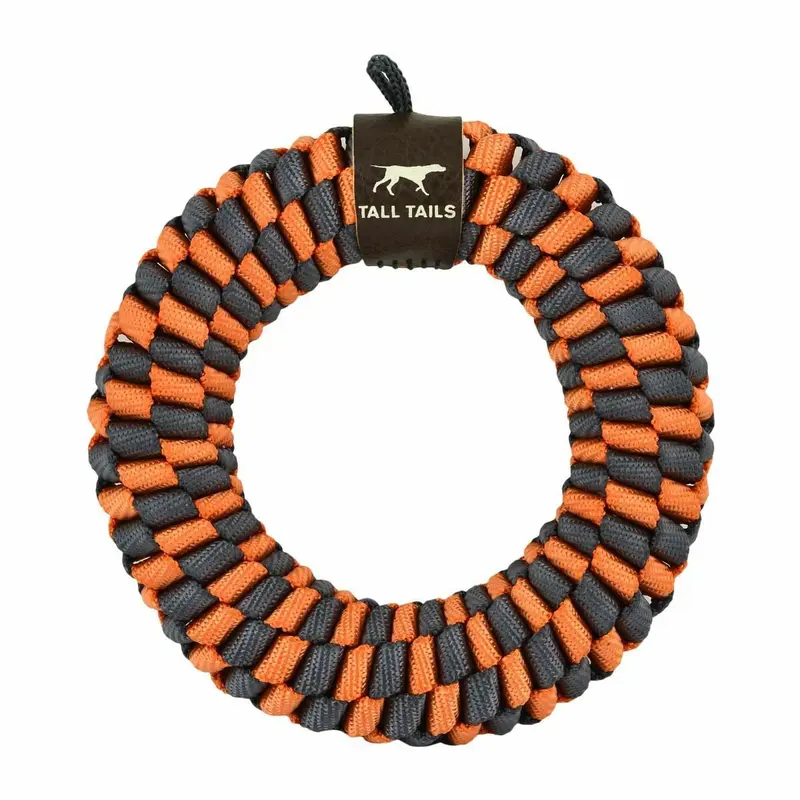 Tall Tails Braided Ring Orange 5"