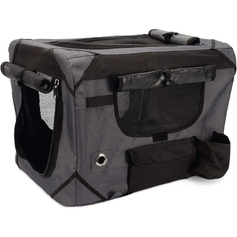 Zeus Soft Sided Dog Crate, Gray/Black, X-Large (replaces 90529)
