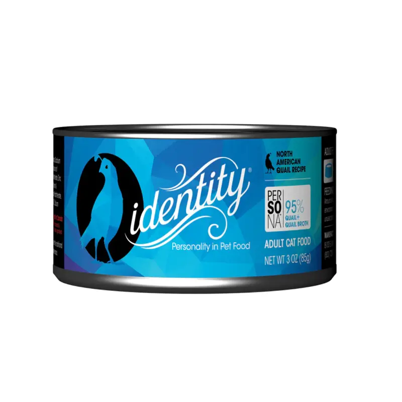 Identity Persona 95% North American Quail & Quail Broth Pate Wet Cat Food 3oz Can