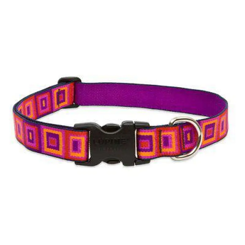 Lupine 1" Collar 16"- 28" Adj Ruby Cube - Retired