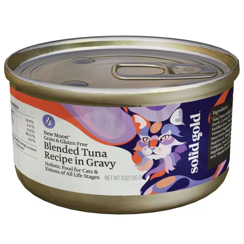 Solid Gold New Moon Blended Tuna Recipe in Gravy