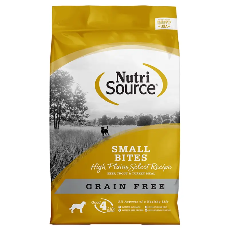 Nutrisource High Plains Small Bites Grain Free Dry Dog Food 5lb Bag