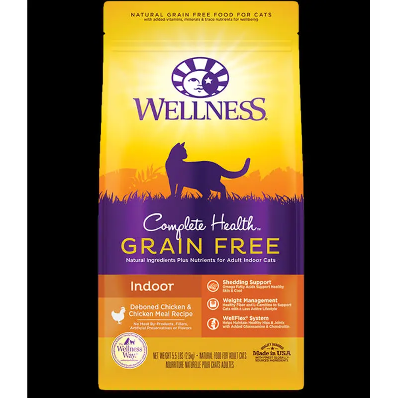 Wellness Complete Health Grain Free Indoor Chicken Recipe for Cats 5.5lb