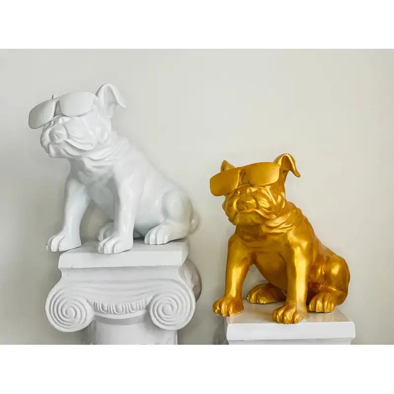 Bulldog with Shades Statue