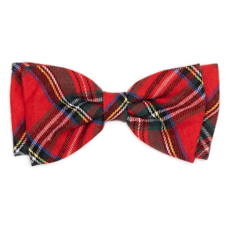 RED PLAID III BOW TIE