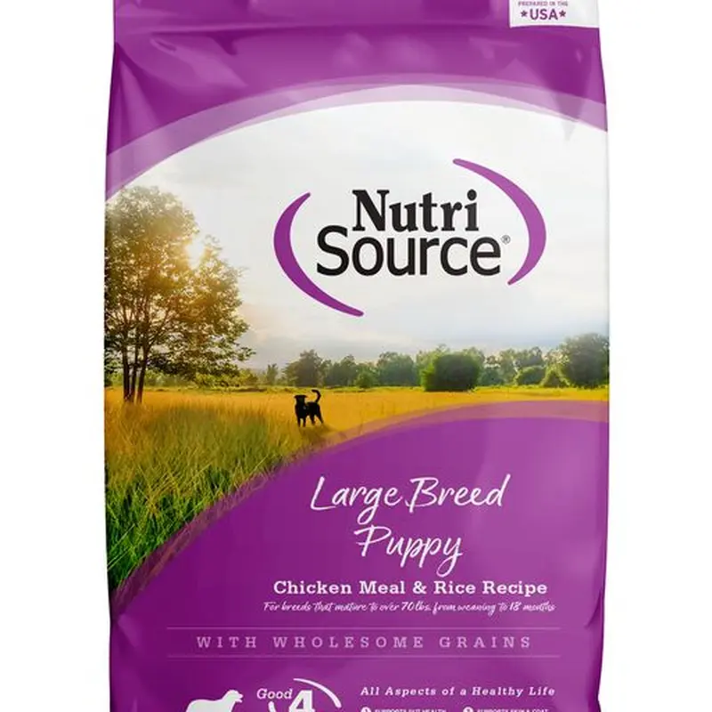 NutriSource Large Breed Chicken and Rice Puppy Dry Dog Food 12 lb