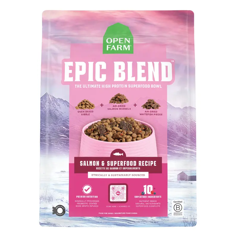Open Farm Epic Blend Salmon & Superfood Recipe 18lb bag