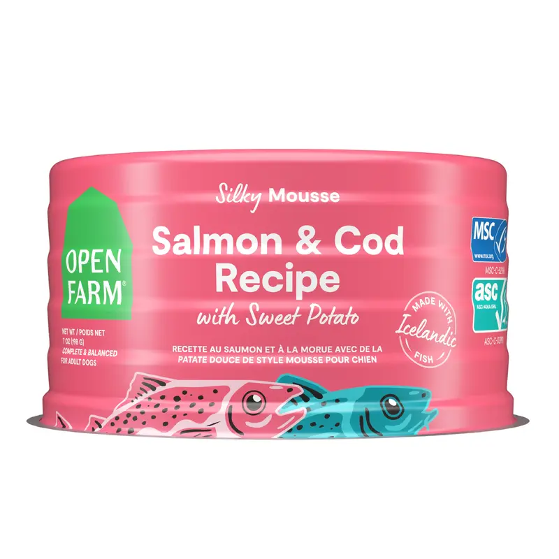 Open Farm Salmon & Cod Recipe with Sweet Potato for dogs 7 oz