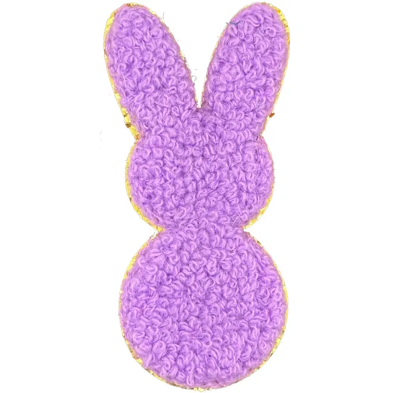 Lavender Chenille Peep Bunny - Patch