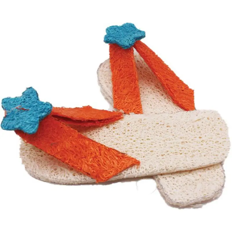 A & E Nibbles Loofah Flip Flop Small Animal Toy