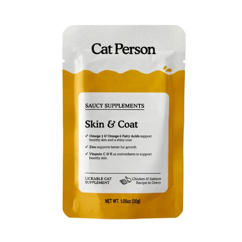 Cat Person Cat Supplement Skin & Coat Chicken & Salmon 1.05oz Pouch