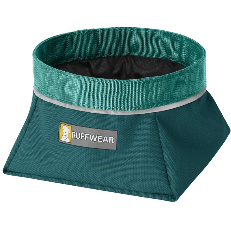 RUFFWEAR Quencher Packable Dog Bowl, Tumalo Teal, M