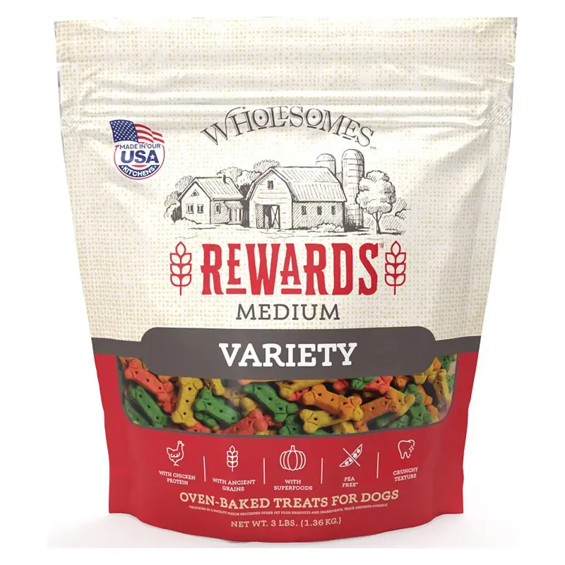 Wholesomes Rewards Variety Medium Dog Treats 3lb