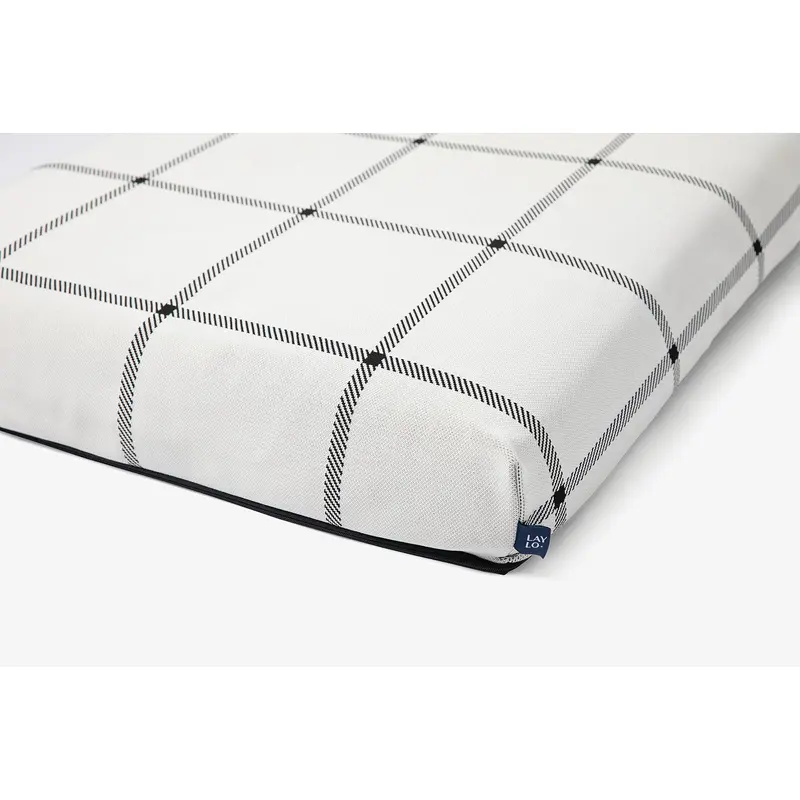 White Plaid | Dog Bed or Bed Cover