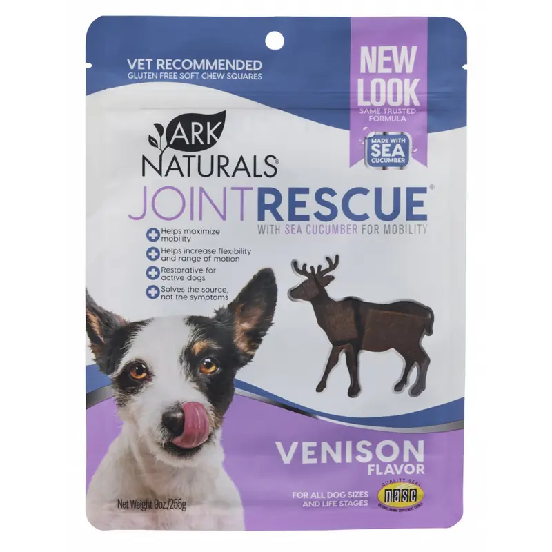 Ark Naturals Sea Mobility Joint Rescue Venison Recipe Jerky Treats