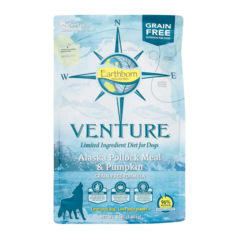 Earthborn Alaska Pollock & Pumpkin Grain Free Dry Dog Food 4lb