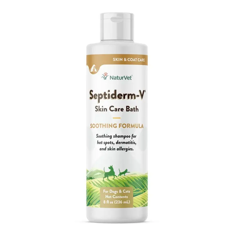 NaturVet Septiderm-V Skin Care Bath Shampoo 8oz