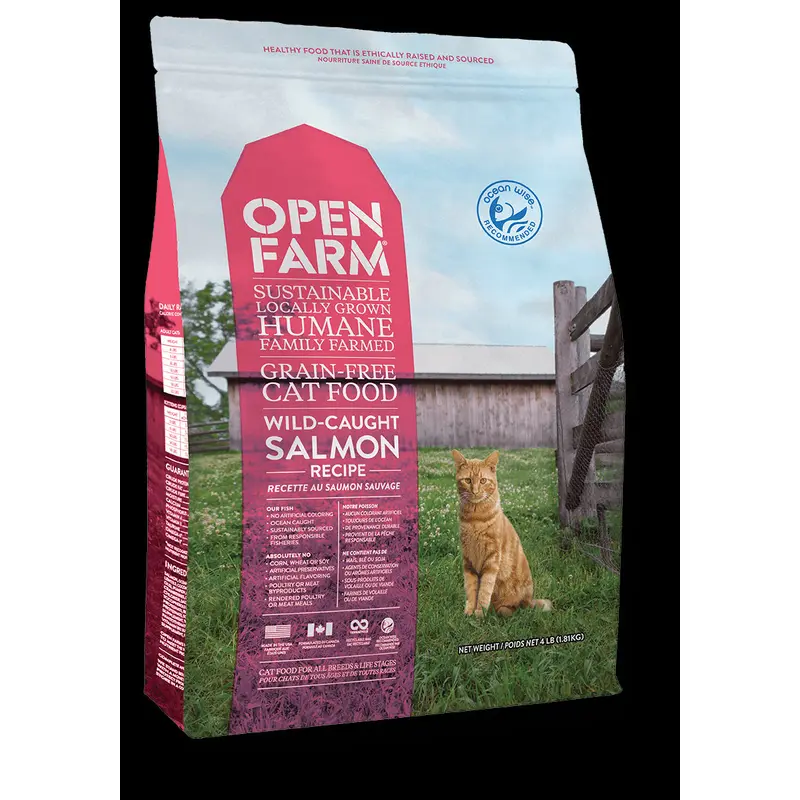 Open Farm Grain-Free Dry Cat Food - Wild-Caught Salmon - 8lb Bag