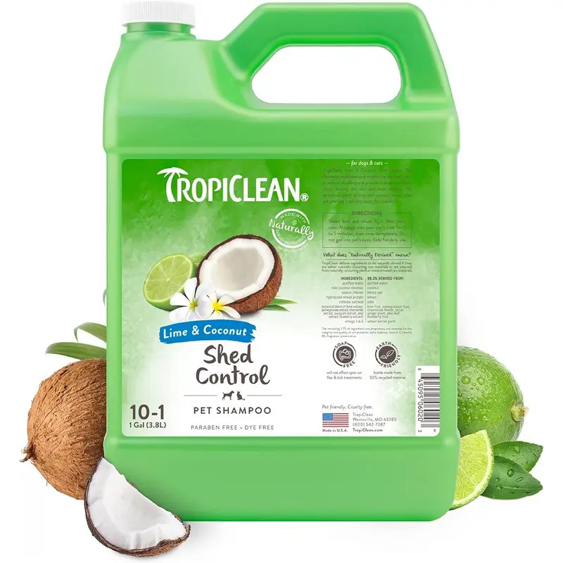 TropiClean Shed Control Cat & Dog Shampoo 1 Gallon