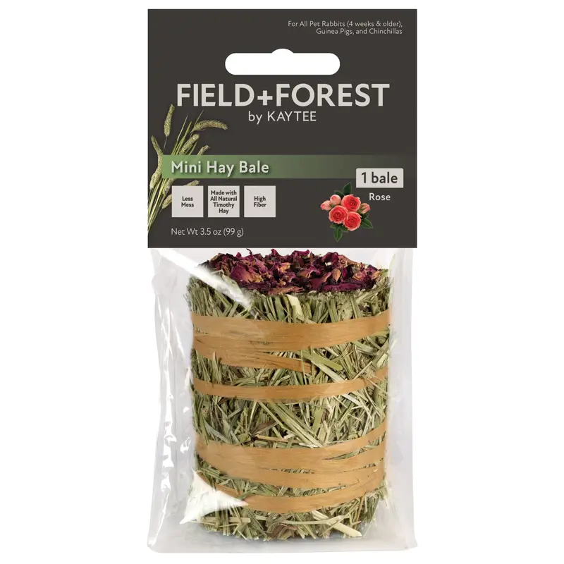 Kaytee Field and Forest Mini Hay Bale Rose