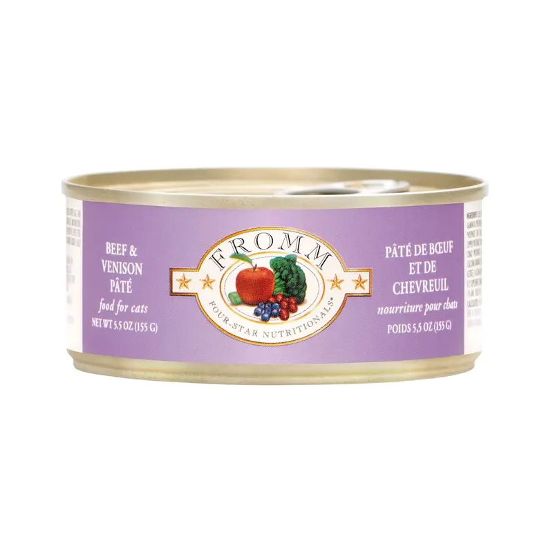 Fromm Four-Star Wet Cat Food - Beef & Venison Pat - 5.5oz Can