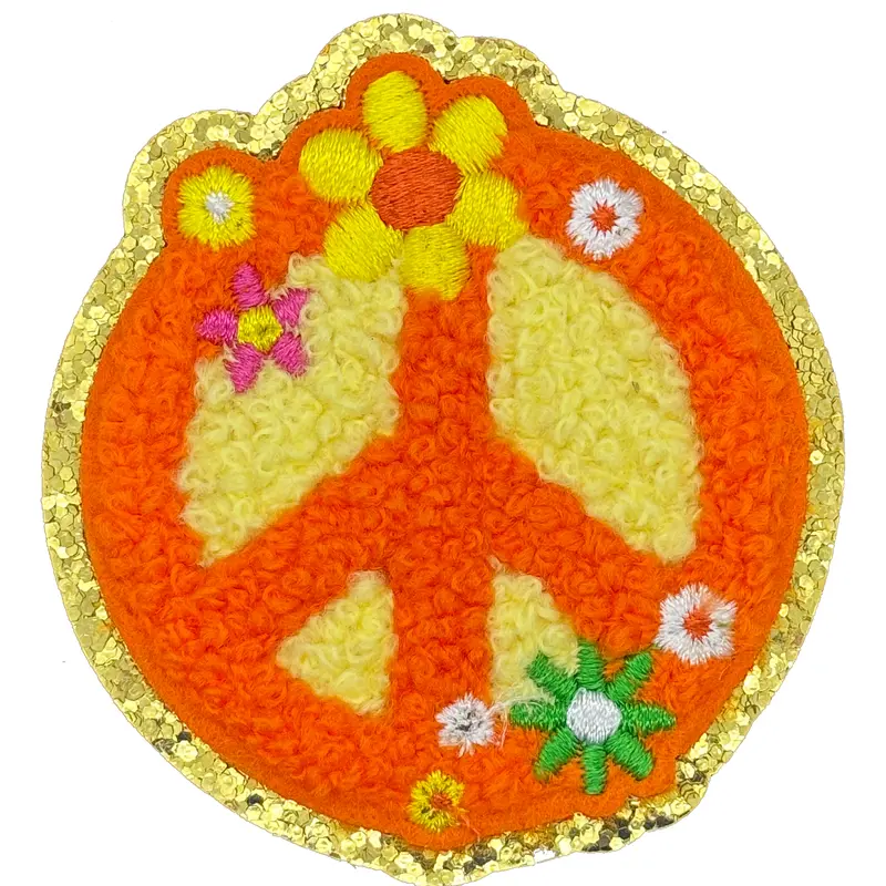 Peach Sign Chenille - Patch