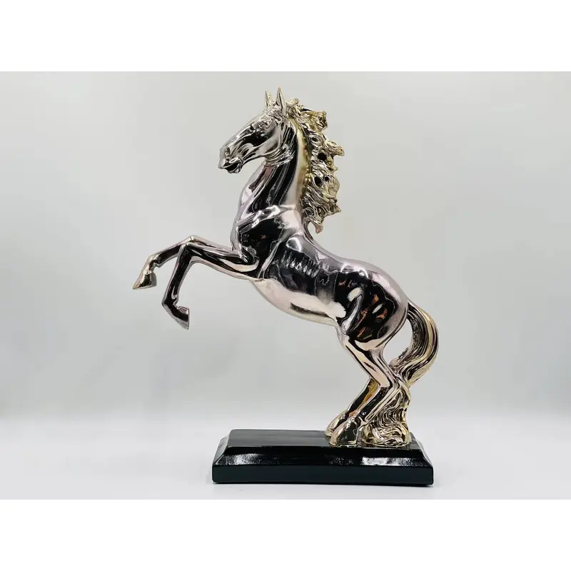 Silver & Lilac Horse Statue