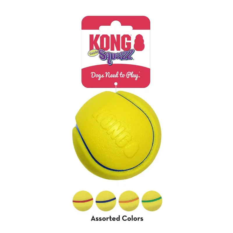 KONG Squeezz Tennis Ball Assorted Bulk