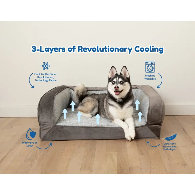 PupChill Cooling Bolster Dog Bed