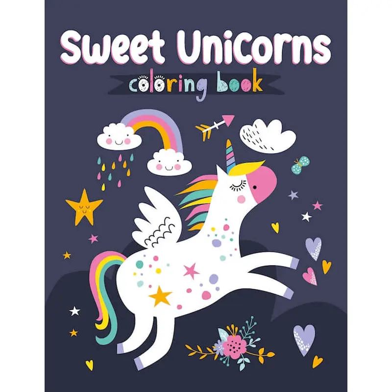 Sweet Unicorns Coloring Book