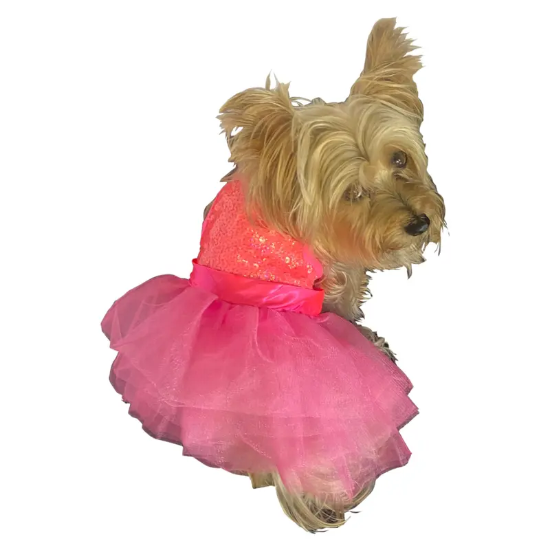 Palm Beach Neon Coral Sequin Tutu
