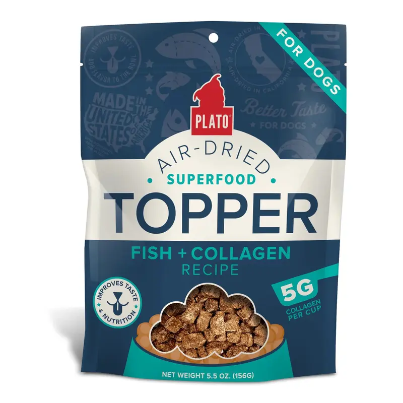 Plato Air-Dried Fish & Collagen Food Topper for Dogs (5.5oz)