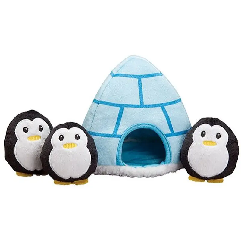 PatchWorkPet Igloo and Penguins 8" Dog Toys